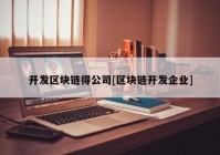 开发区块链得公司[区块链开发企业]